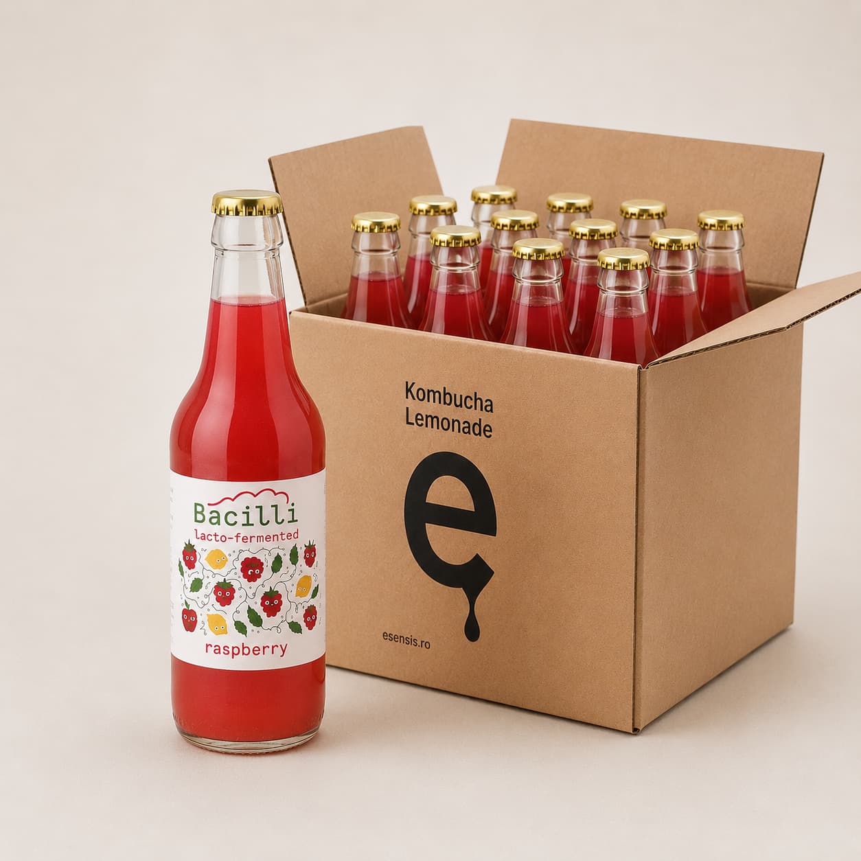 bacilli, limonada cu zmeura si probiotice, bio, 330ml - imagine 2