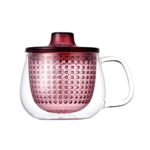 kinto, cana unitea cu infuzor si capac rosu, 350ml