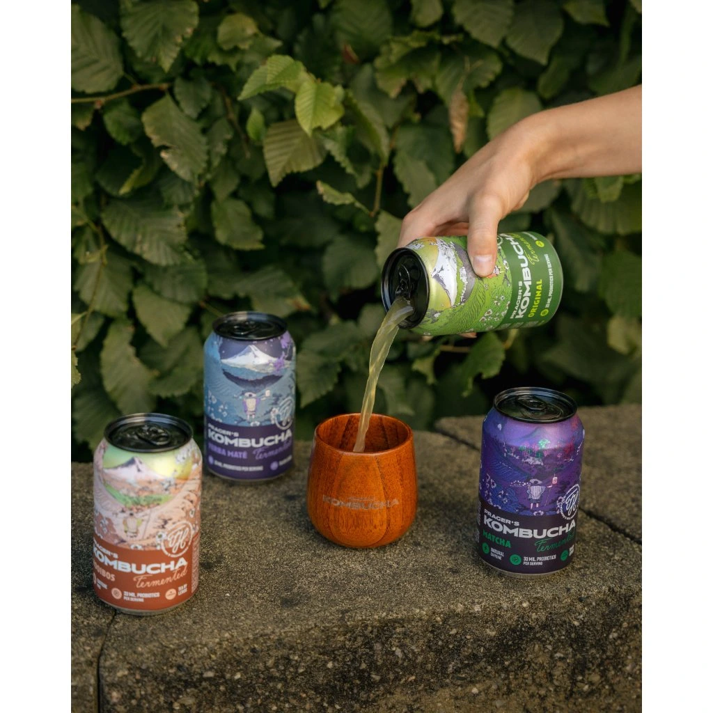 prager's, kombucha matcha, 330ml - imagine 4