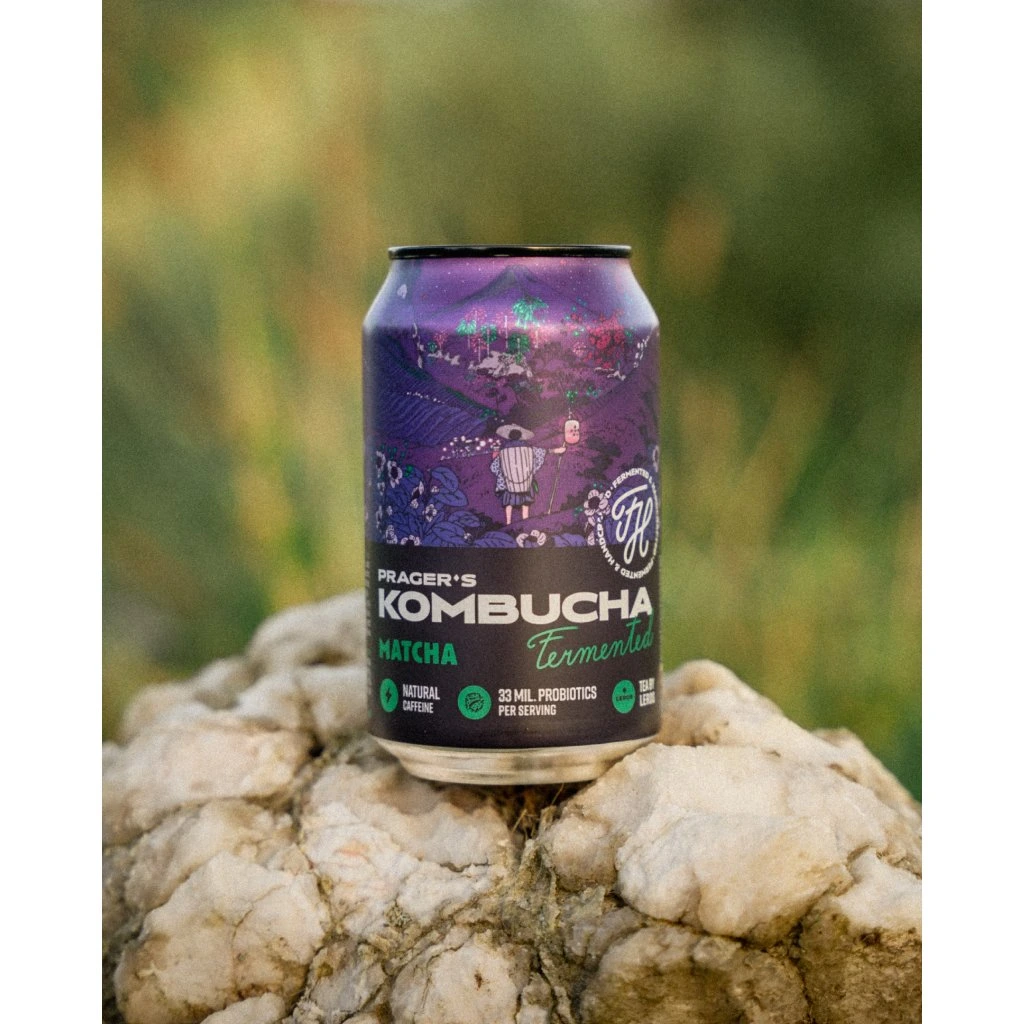 prager's, kombucha matcha, 330ml - imagine 2