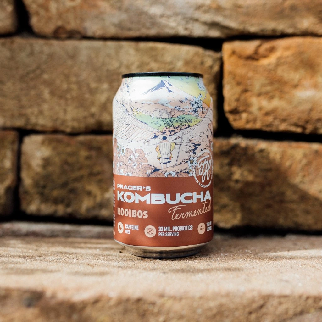 prager's, kombucha rooibos, 330ml - imagine 2