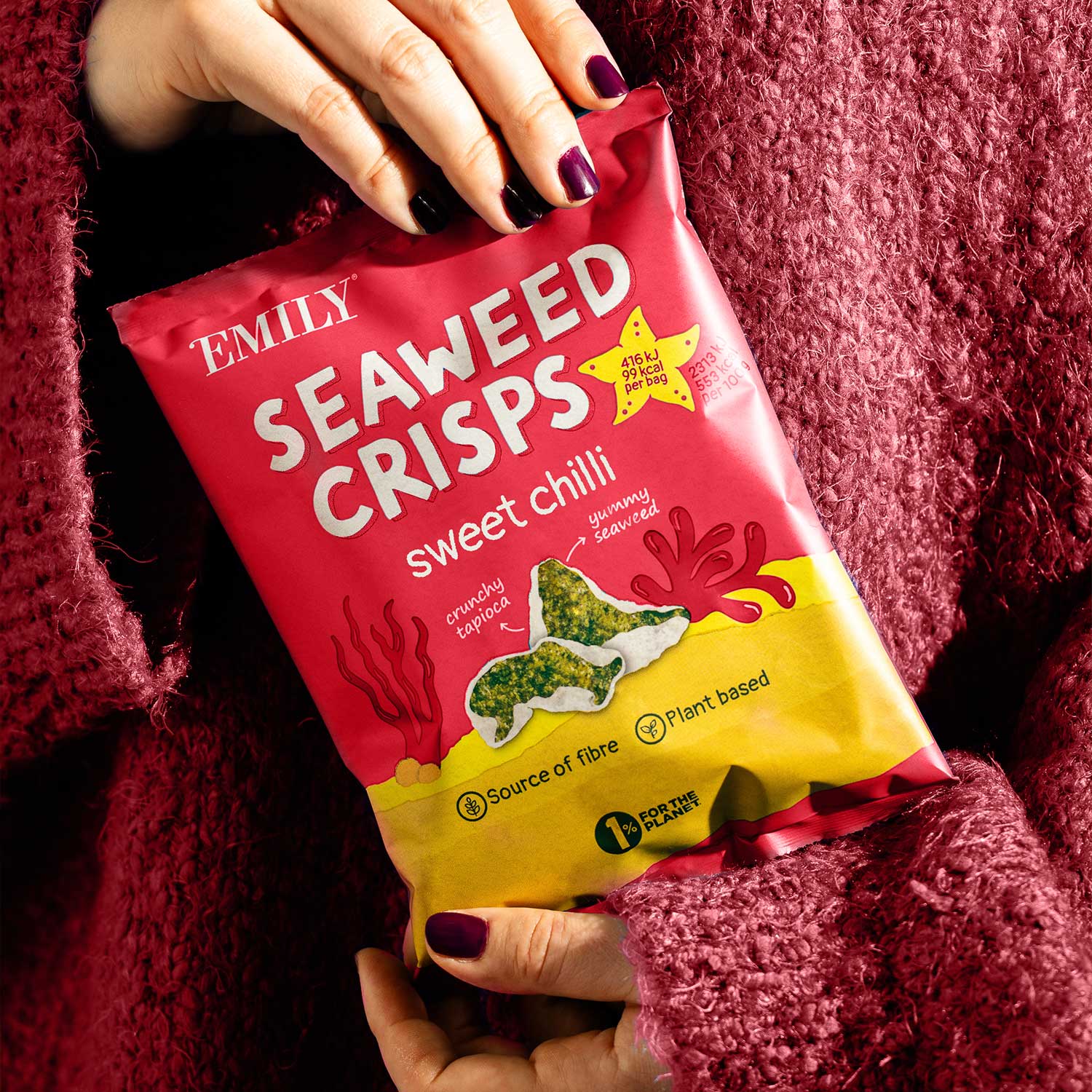 emily, chipsuri din alge nori cu chilli, 18g - imagine 4