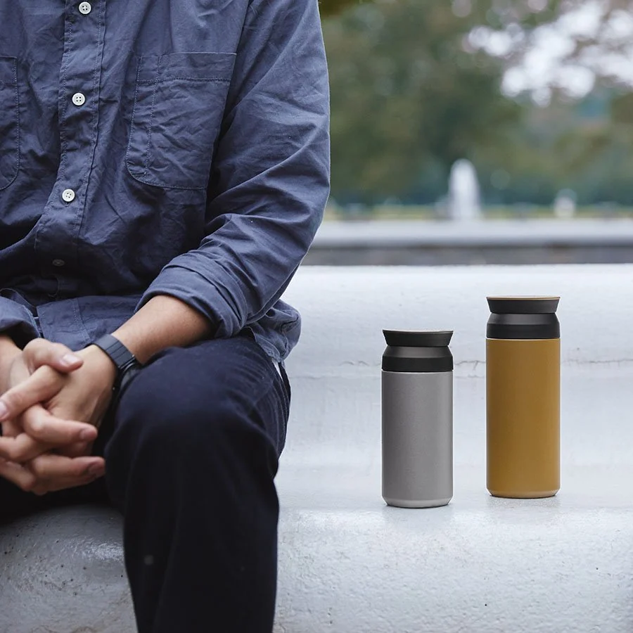 kinto, termos travel, bej koyote, 500ml - imagine 2