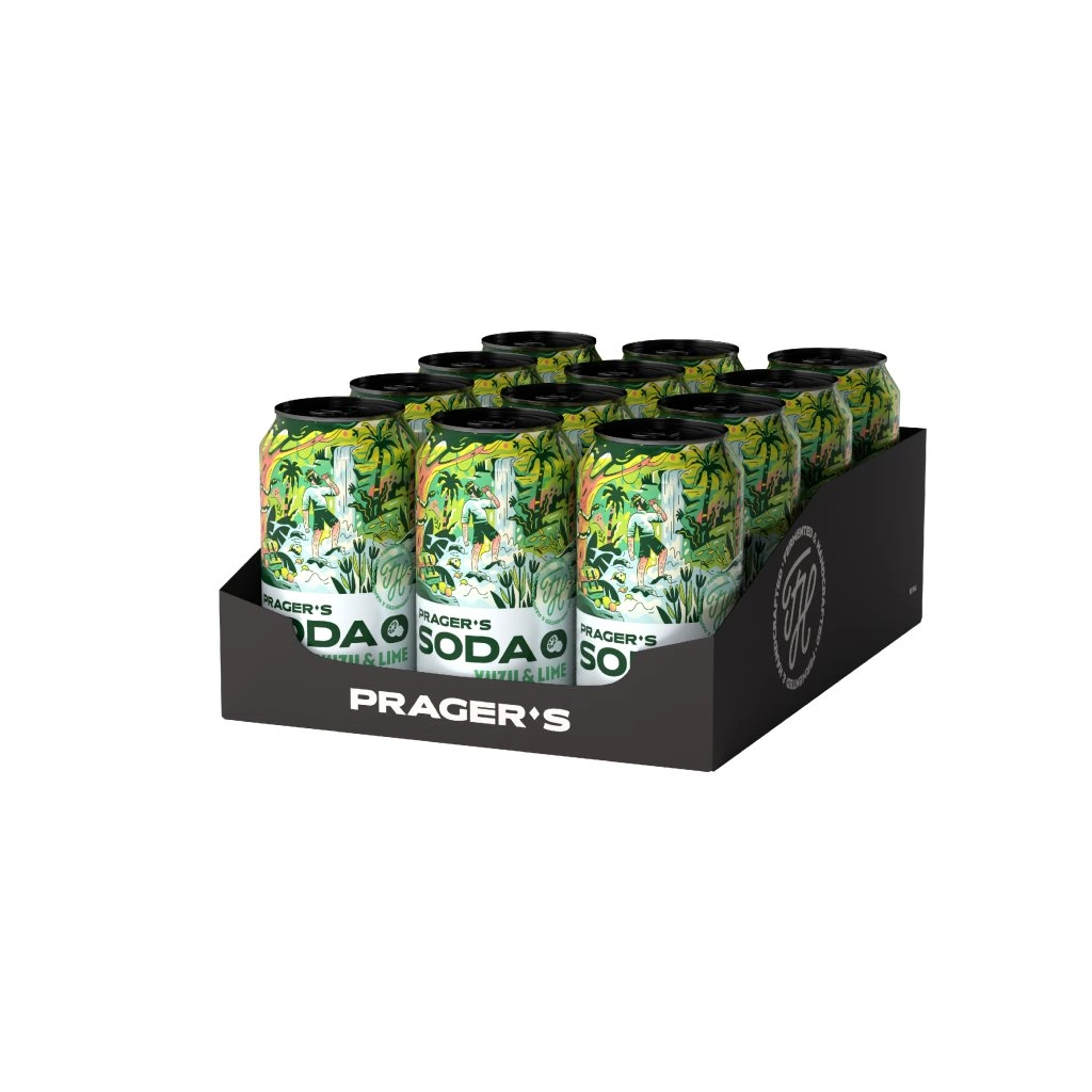 prager's, soda yuzu & lime, 330ml - imagine 2